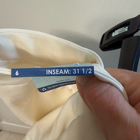 Blue Sol Elegant Cream Trousers NWT Size 6 - Picture 3 of 8